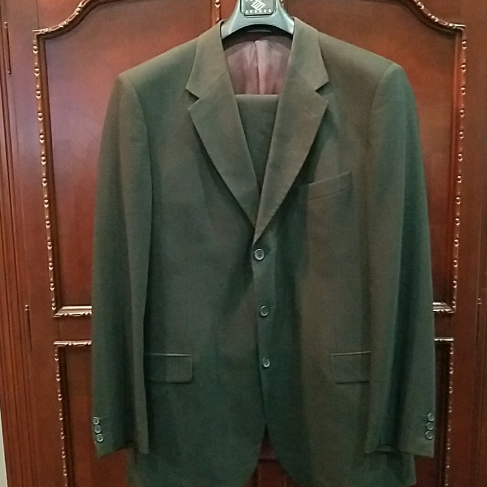 Suit jacket with matching pants.  100% wool.